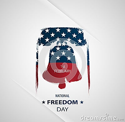 Poster or banners â€“ on National Freedom Day! - February 1st. Vector Illustration